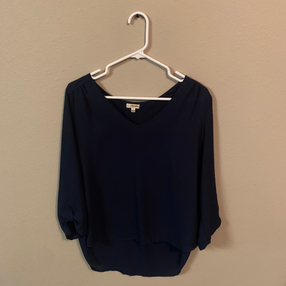 Dark Navy Blue Blouse